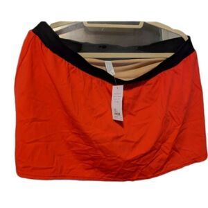 NWT 18 Red Black bathing Suit bottoms Skirt Lane Bryant swimming plus size